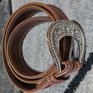 3D Belt Company - Rhinestones - Genuine Leather Belt